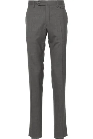 Incotex Pleated virgin wool tailored trousers