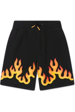 HUGO BOSS Flame-print cotton-blend shorts