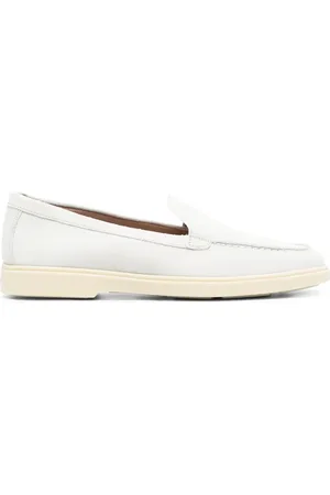 santoni Round-toe suede loafers