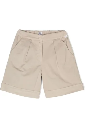 Il gufo Pleated cotton bermuda shorts