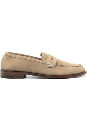 Manolo Blahnik Perry penny-slot suede loafers