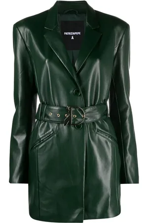 Patrizia Pepe Belted coated single-breasted blazer