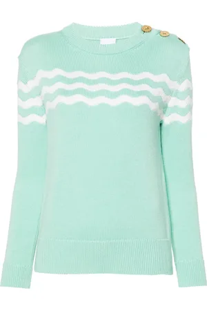 Patou Wave cotton-merino jumper