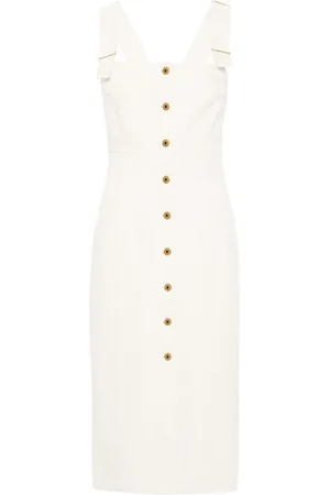 Patou Denim dungaree dress