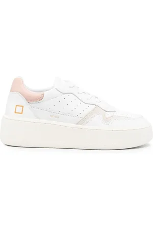 D.A.T.E. Logo-debossed leather sneakers
