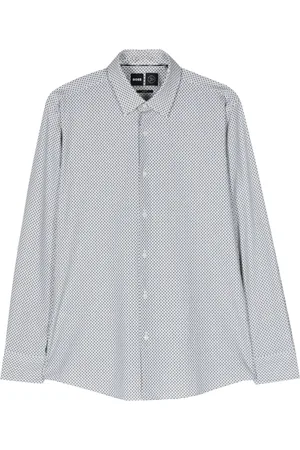 HUGO BOSS Geometric-print shirt