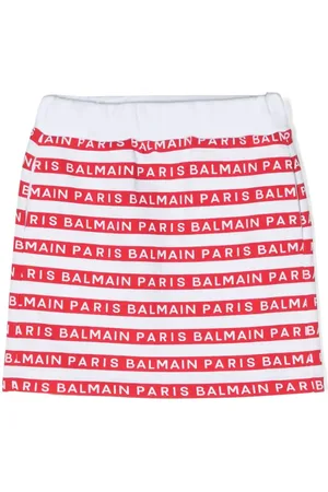 Balmain Logo-print cotton skirt