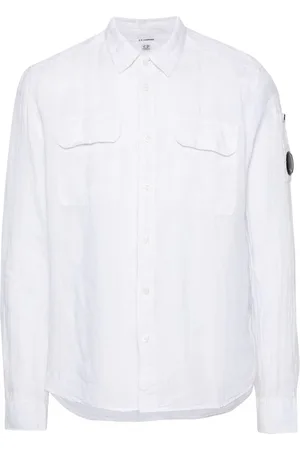 C.P. Company Lens-detail linen shorts