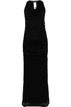 Fabiana Filippi Draped-collar sleeveless dress