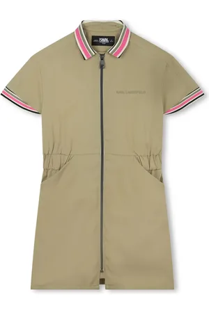 Karl Lagerfeld Logo-print stripe-detail dress