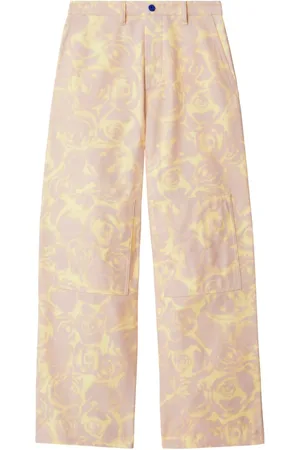 Burberry Rose-print straight-leg trousers