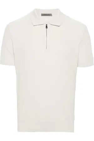 corneliani Purl-knit cotton polo shirt