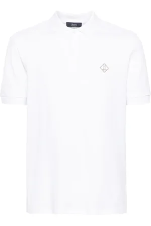 HERNO Logo-embroidered piqu?? polo shirt