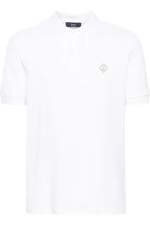 HERNO Logo-embroidered piqué polo shirt