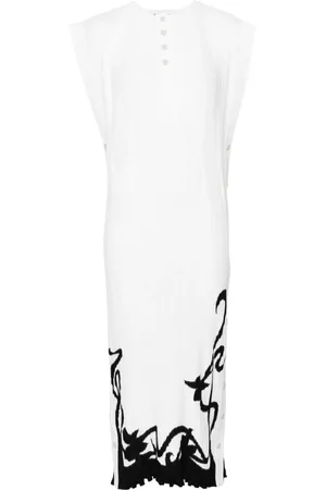 Lanvin Pliss??-effect midi dress