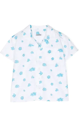 Kindred Kelly Scribble Cloud-print camp shirt