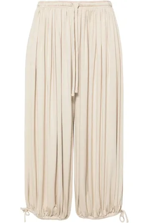 Tory Burch Gingham wide-leg Linen Trousers - Farfetch