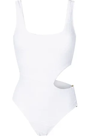 AMIR SLAMA Woven cut-out one-piece