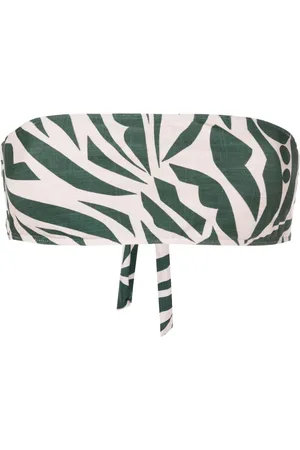 Lygia & Nanny Bajja graphic-print bustier bikini top