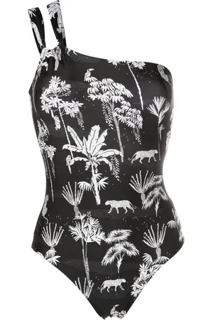Lygia & Nanny Miusha graphic-print one-shoulder one-piece