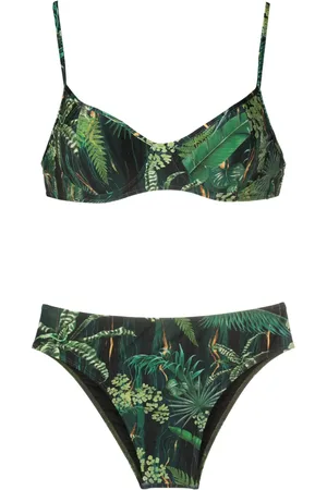 Lygia & Nanny Lilica leaf-print bikini