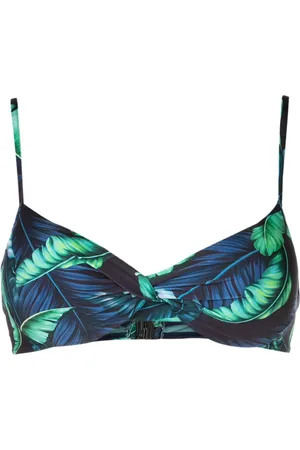 Lygia & Nanny Cassis leaf-print bikini top