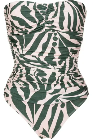 Lygia & Nanny Melissa graphic-print strapless one-piece