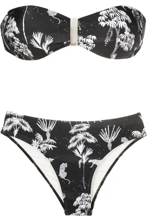 Lygia & Nanny Ester graphic-print strapless bikini