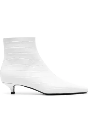Totême Crocodile-embossed leather boots