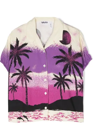 Molo Roses palm-tree print shirt