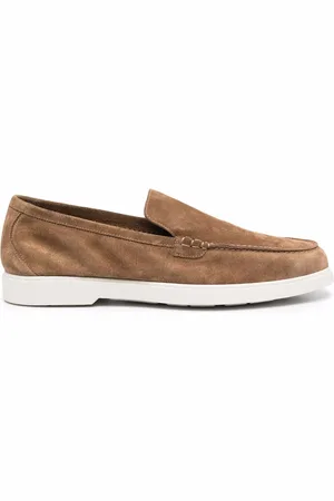 MOORER Suede slip-on loafers