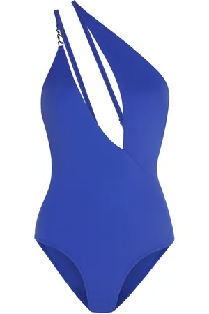Karl Lagerfeld Signature asymmetric swimsuit