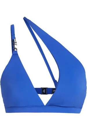 Karl Lagerfeld Signature asymmetric bikini top