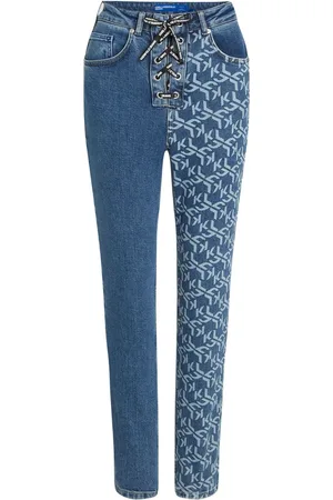 Karl Lagerfeld Monogram-print tapered-leg jeans