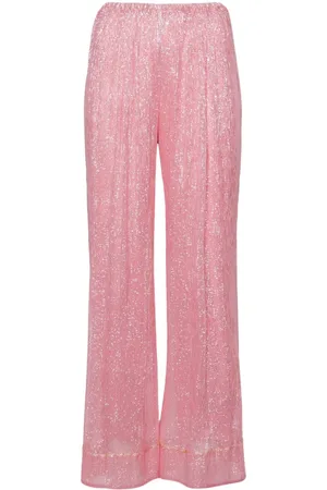FORTE FORTE Straight-leg lurex trousers