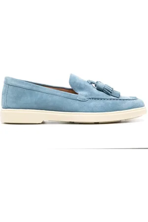santoni Tassel-detail suede loafers