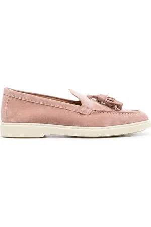santoni Tassel-detail suede loafers