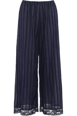 ERES Lace-trim wide-leg trousers