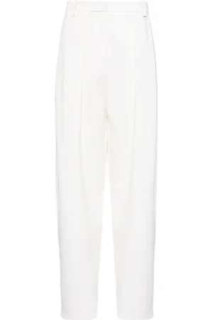 MAGDA BUTRYM Pleated tapered-leg trousers