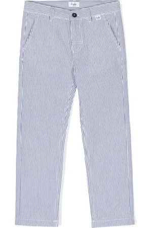 Il gufo Mid-rise striped cotton trousers