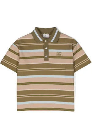 Etro Pegaso-motif striped polo shirt