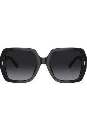 Tory Burch Logo-plaque square-frame sunglasses