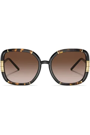 Tory Burch Tortoiseshell-effect square-frame sunglasses