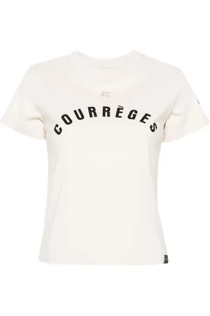 Courrèges Logo-print cotton T-shirt