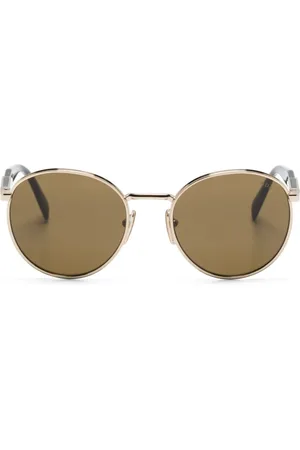 Prada Logo-engraved round-frame sunglasses