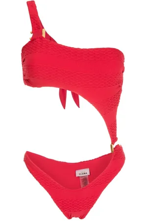 AMIR SLAMA Cut-out one-shoulder swimsuit