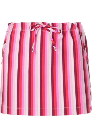AMIR SLAMA Striped drawstring-waist miniskirt