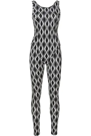 AMIR SLAMA Graphic-print cut-out jumpsuit