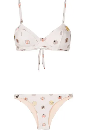 AMIR SLAMA Graphic-print two-piece bikini set