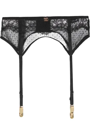 Dolce & Gabbana DG-lettering lace suspender belt